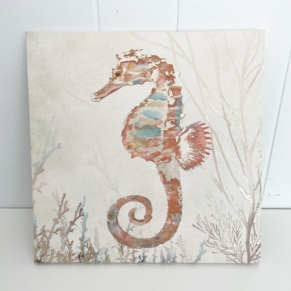 Sea Horse Canvas Wall Art - Picture 2 of 2
